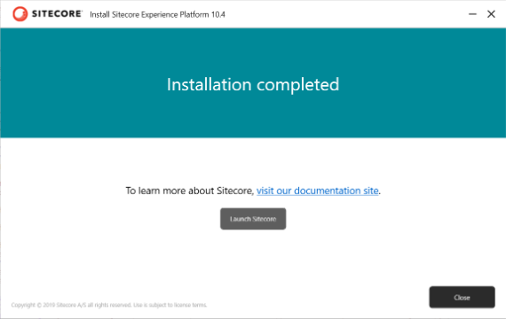 installation completed
